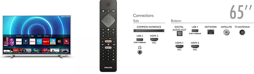Smart TV Philips 4K 65 pouces